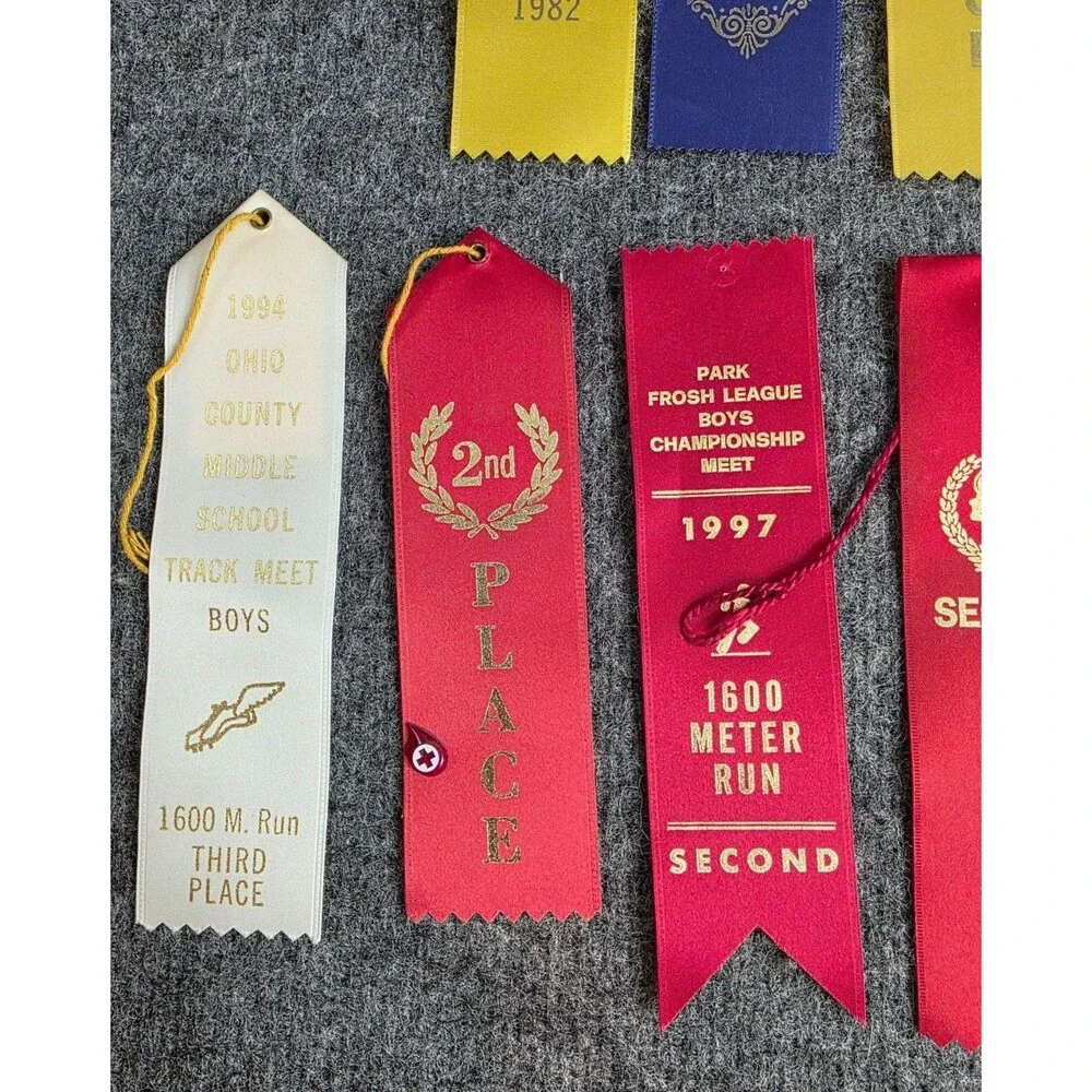 Vintage Award Ribbon Collection Mixed Lot Various Events & Years Colorful